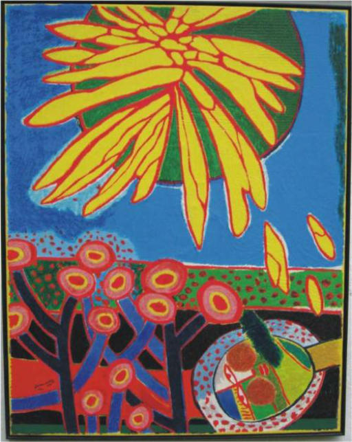 Corneille - Sunflowers, terregrafi, 113x90 cm